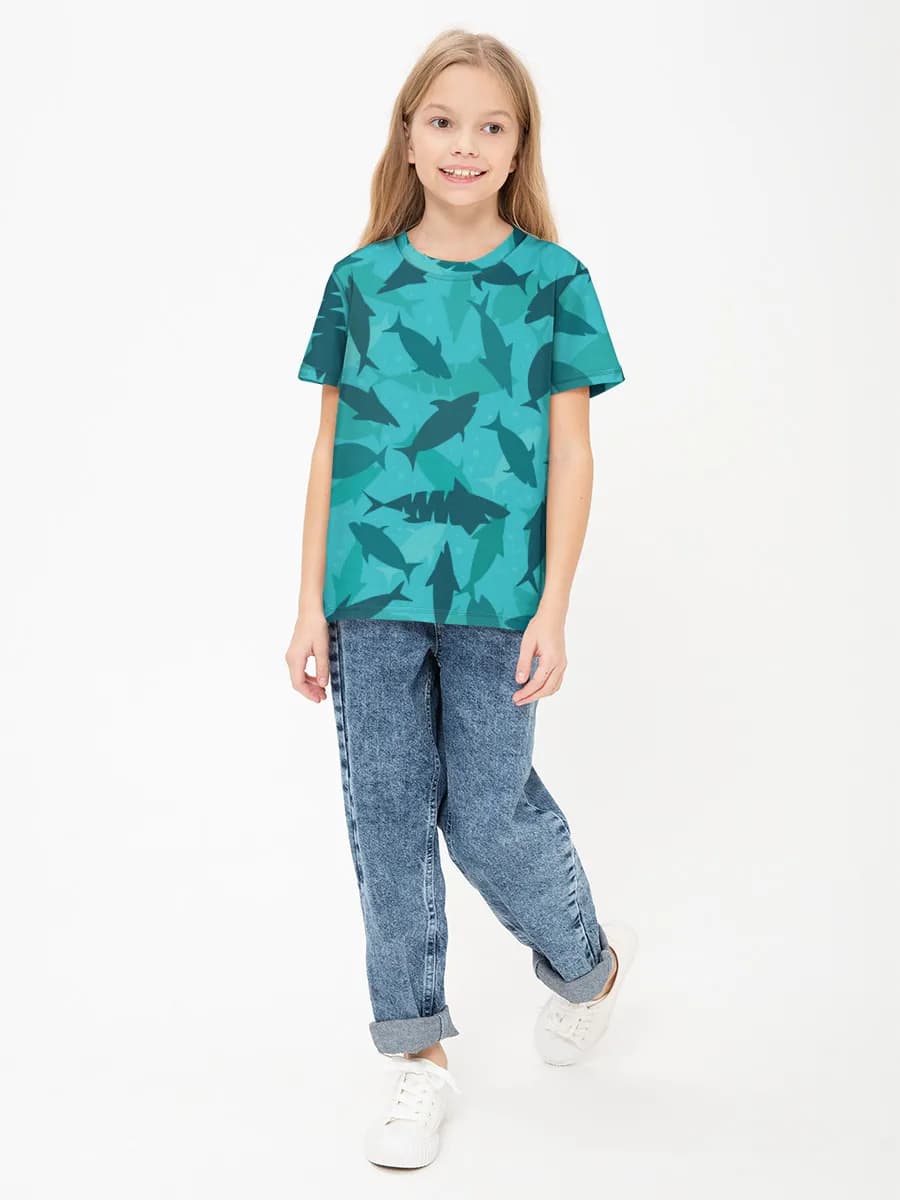 Children's cotton T-shirt (for girls. Copy)
