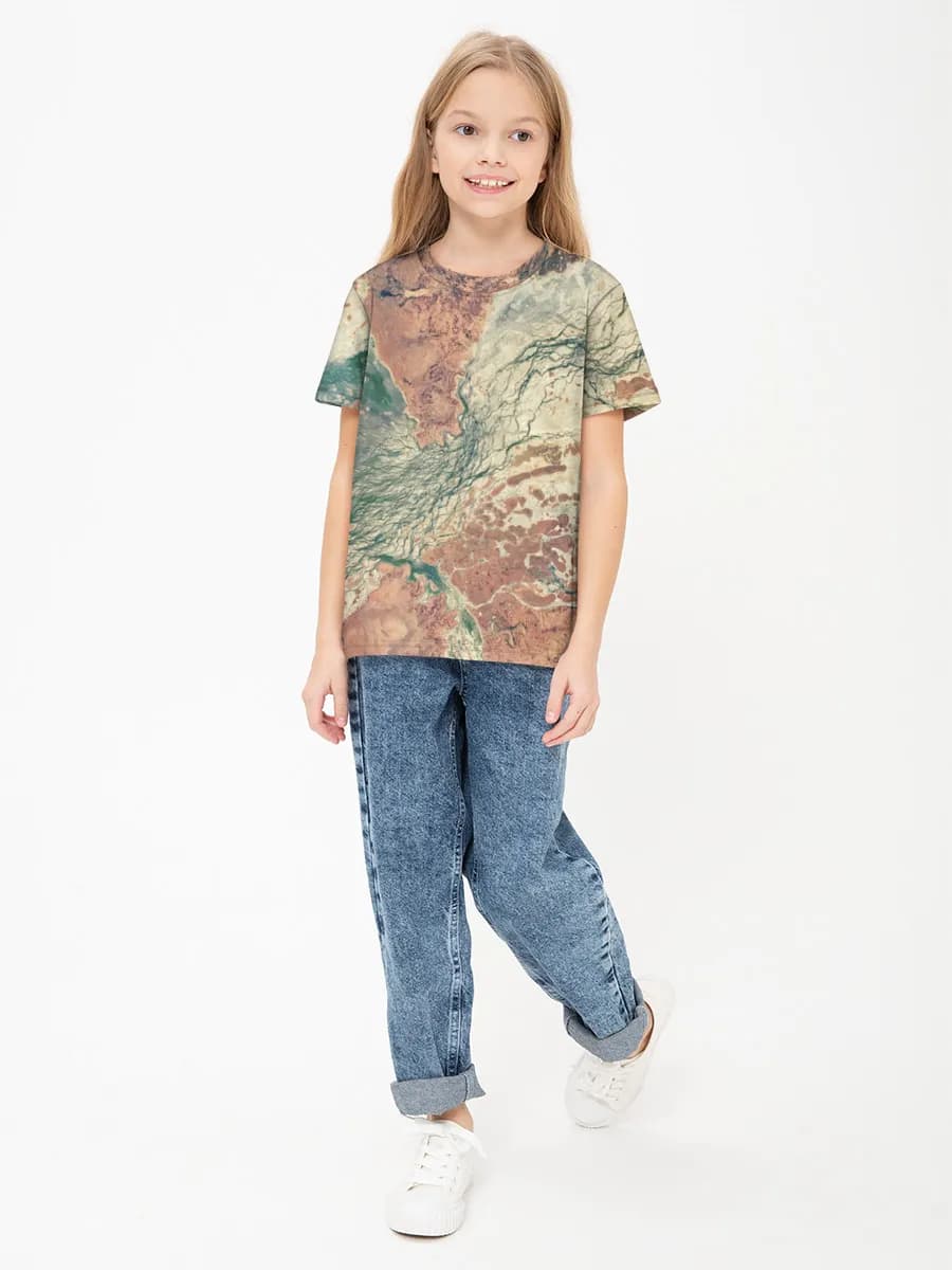 Children's cotton T-shirt (for girls. Copy)