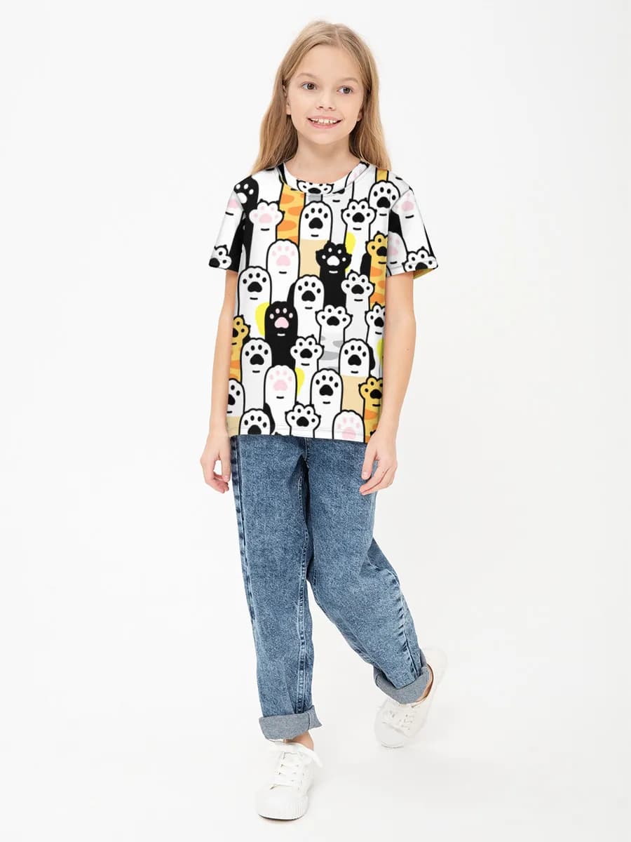 Children's cotton T-shirt (for girls. Copy)