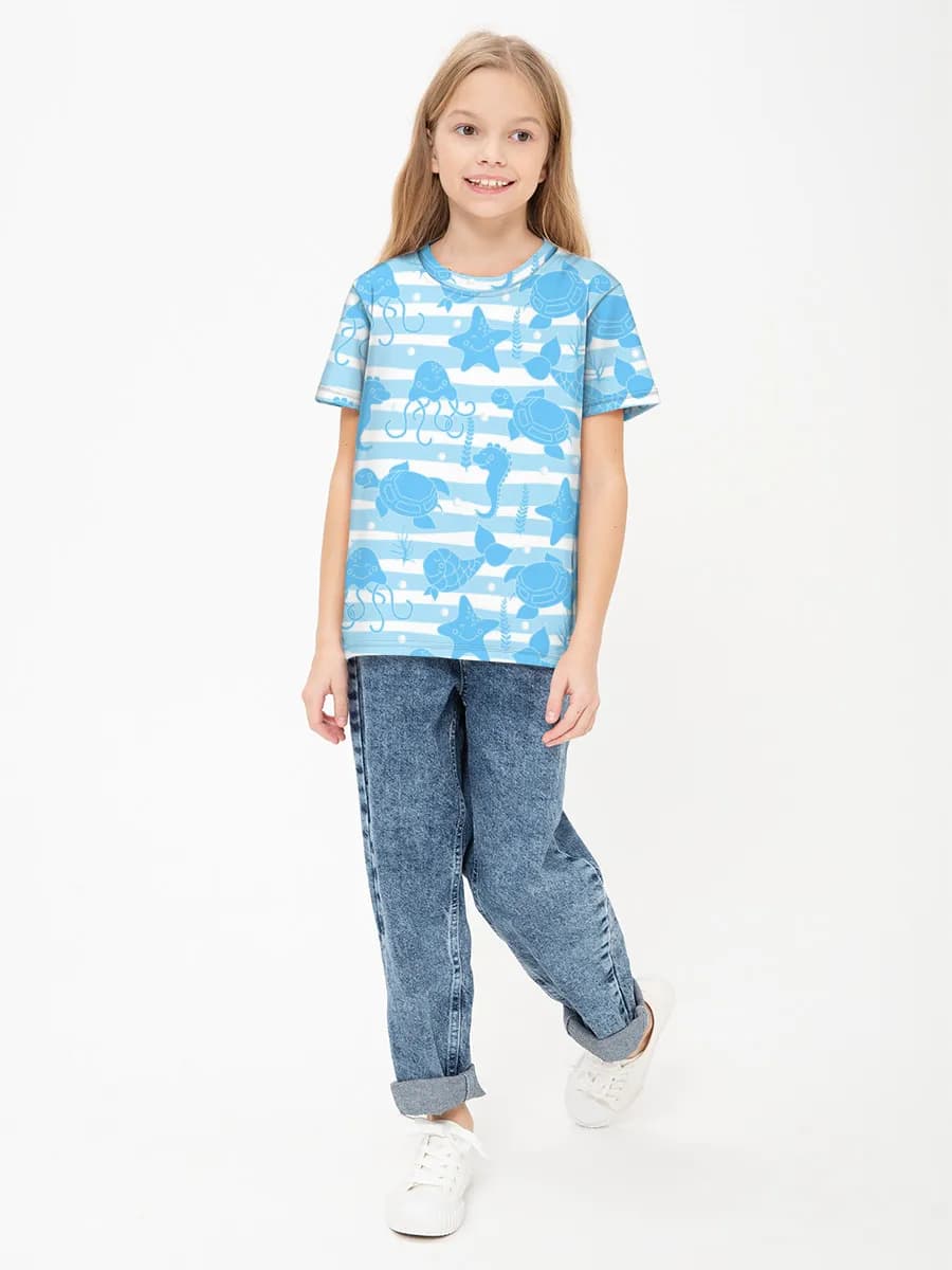 Children's cotton T-shirt (for girls. Copy)
