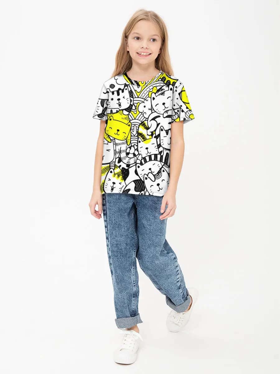 Children's cotton T-shirt (for girls. Copy)