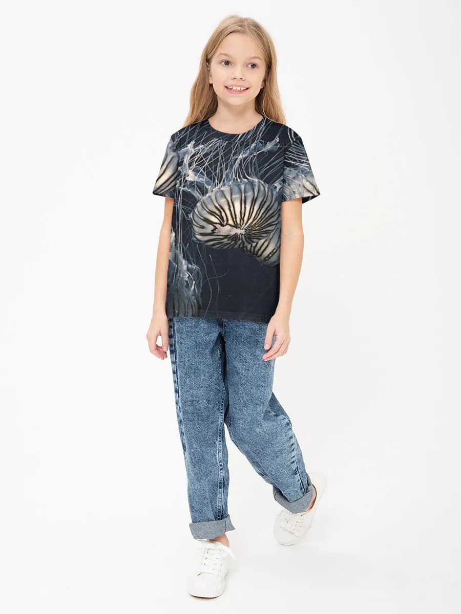 Children's cotton T-shirt (for girls. Copy)