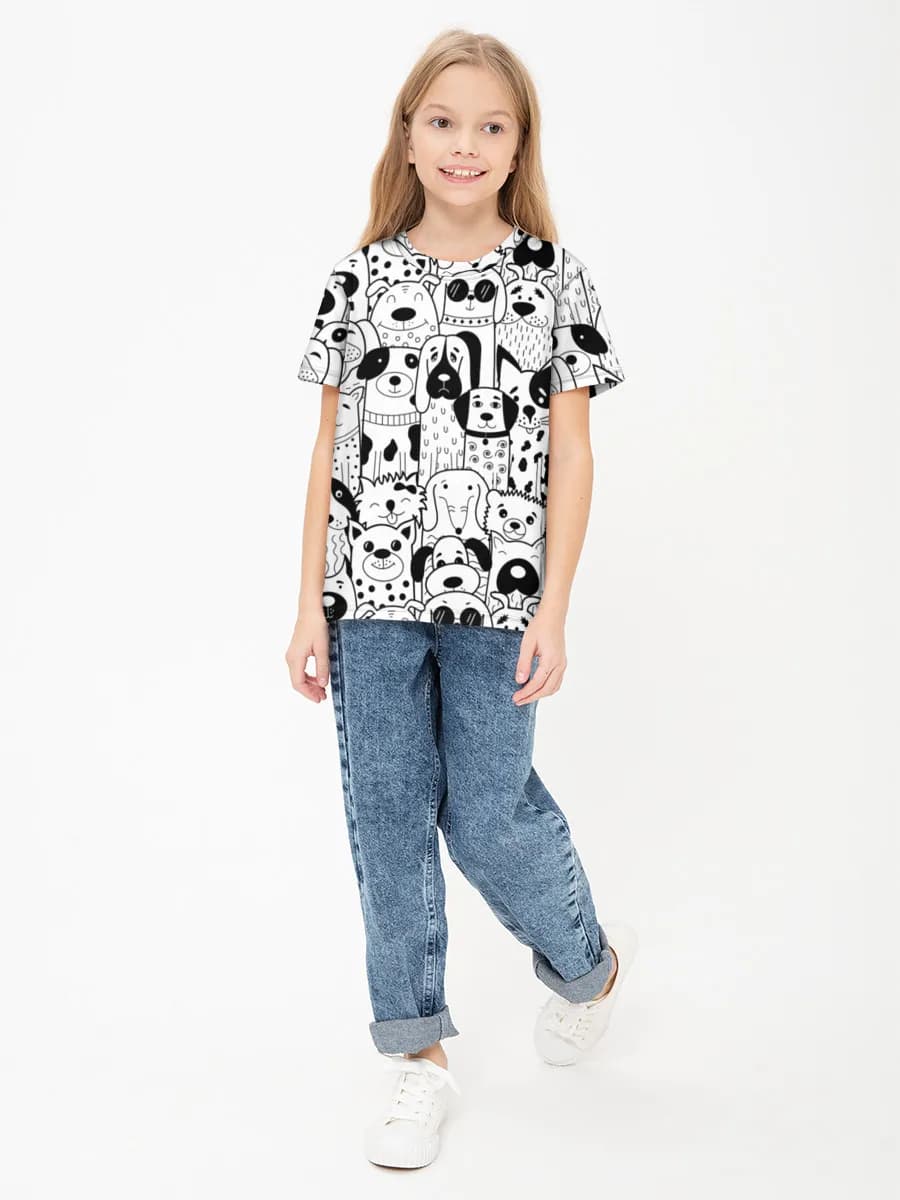 Children's cotton T-shirt (for girls. Copy)