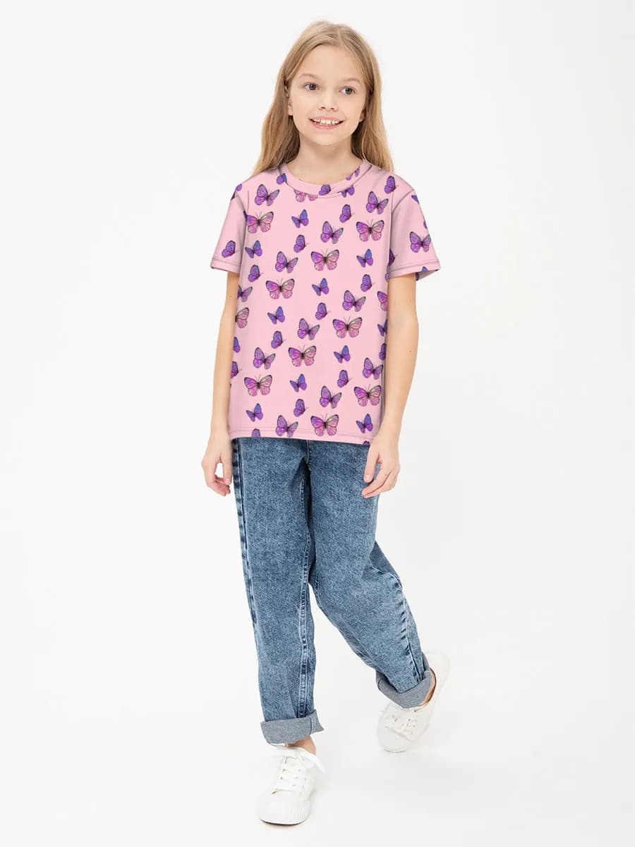 Children's cotton T-shirt (for girls. Copy)