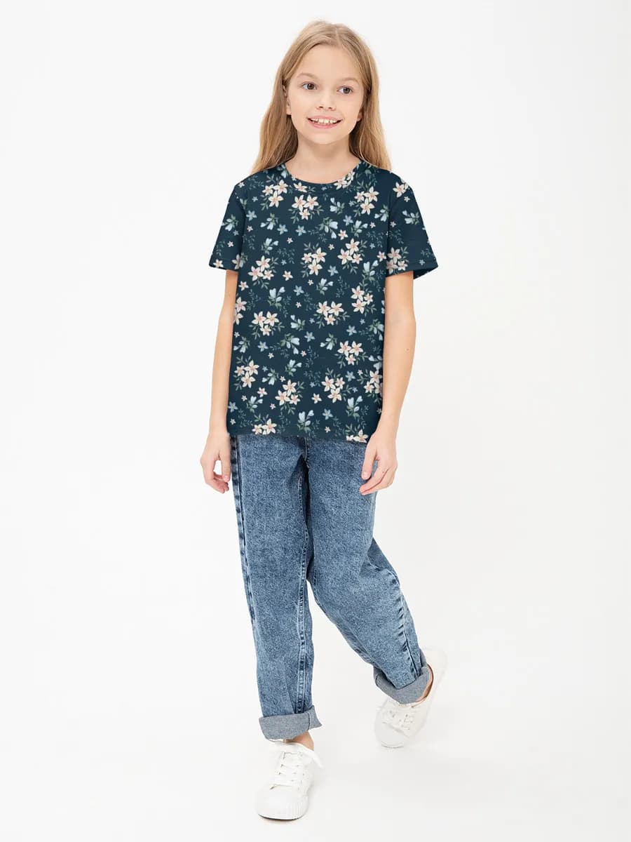 Children's cotton T-shirt (for girls. Copy)