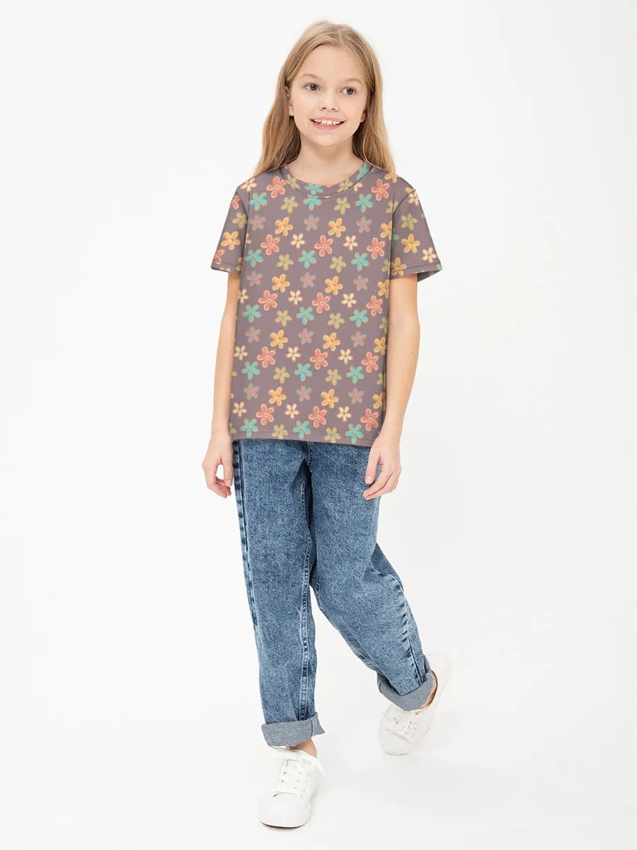 Children's cotton T-shirt (for girls. Copy)