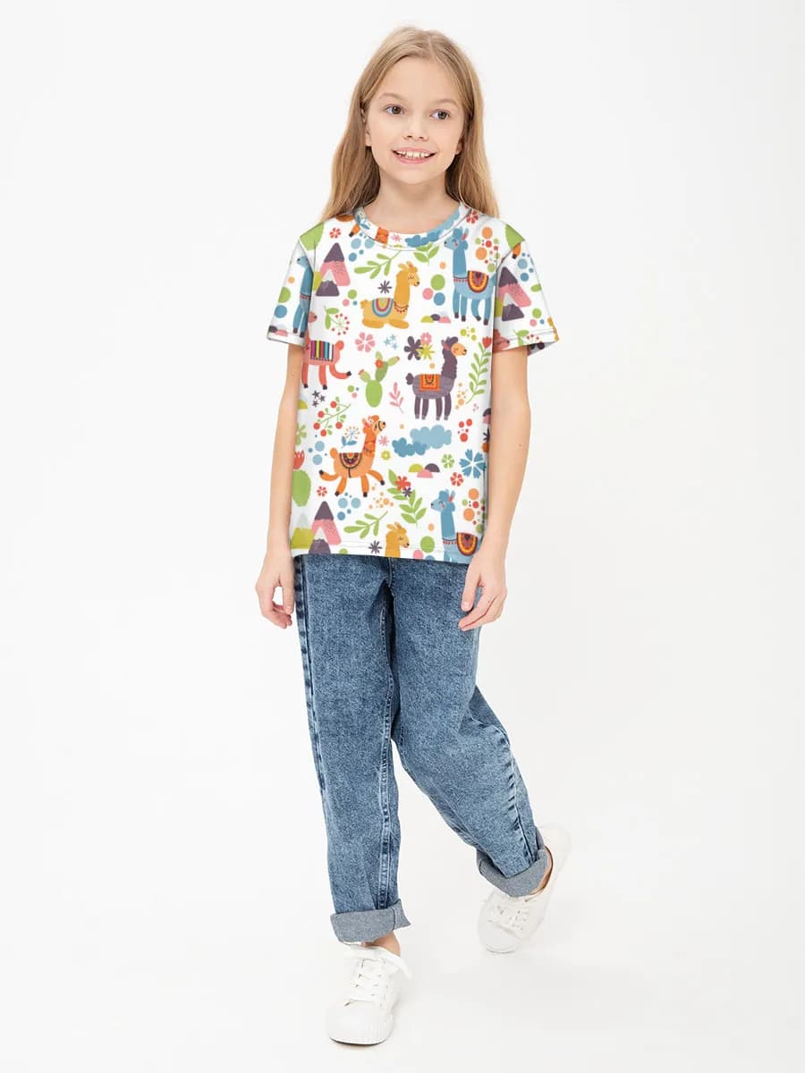 Children's cotton T-shirt (for girls. Copy)