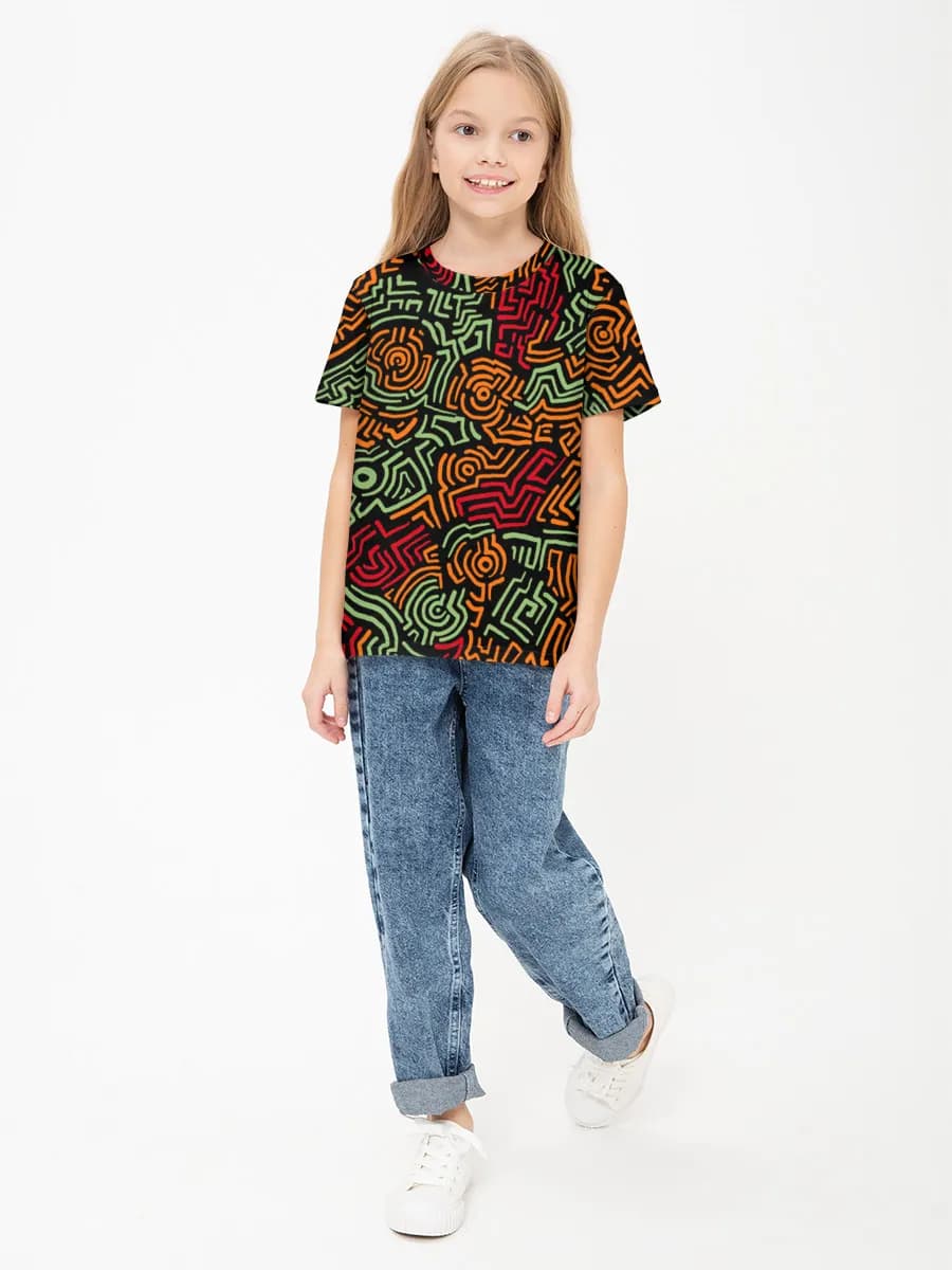 Children's cotton T-shirt (for girls. Copy)