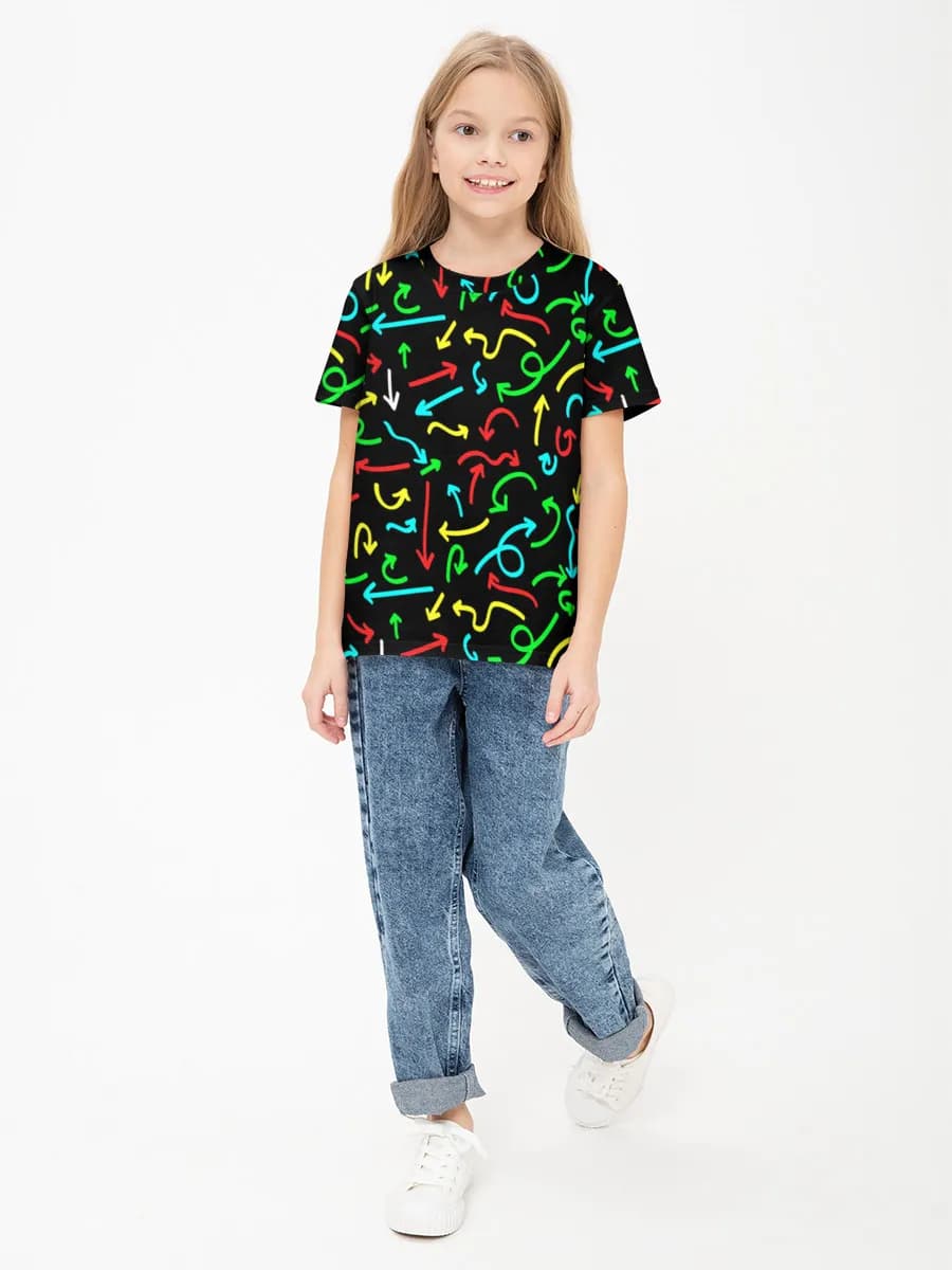 Children's cotton T-shirt (for girls. Copy)