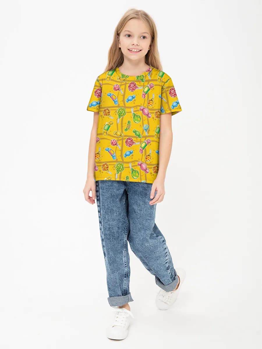 Children's cotton T-shirt (for girls. Copy)