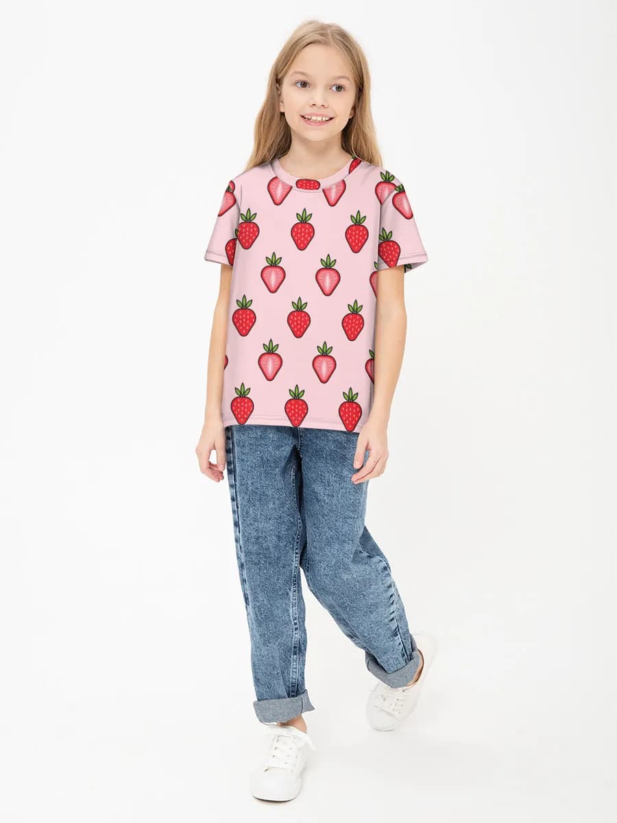 Children's cotton T-shirt (for girls. Copy)