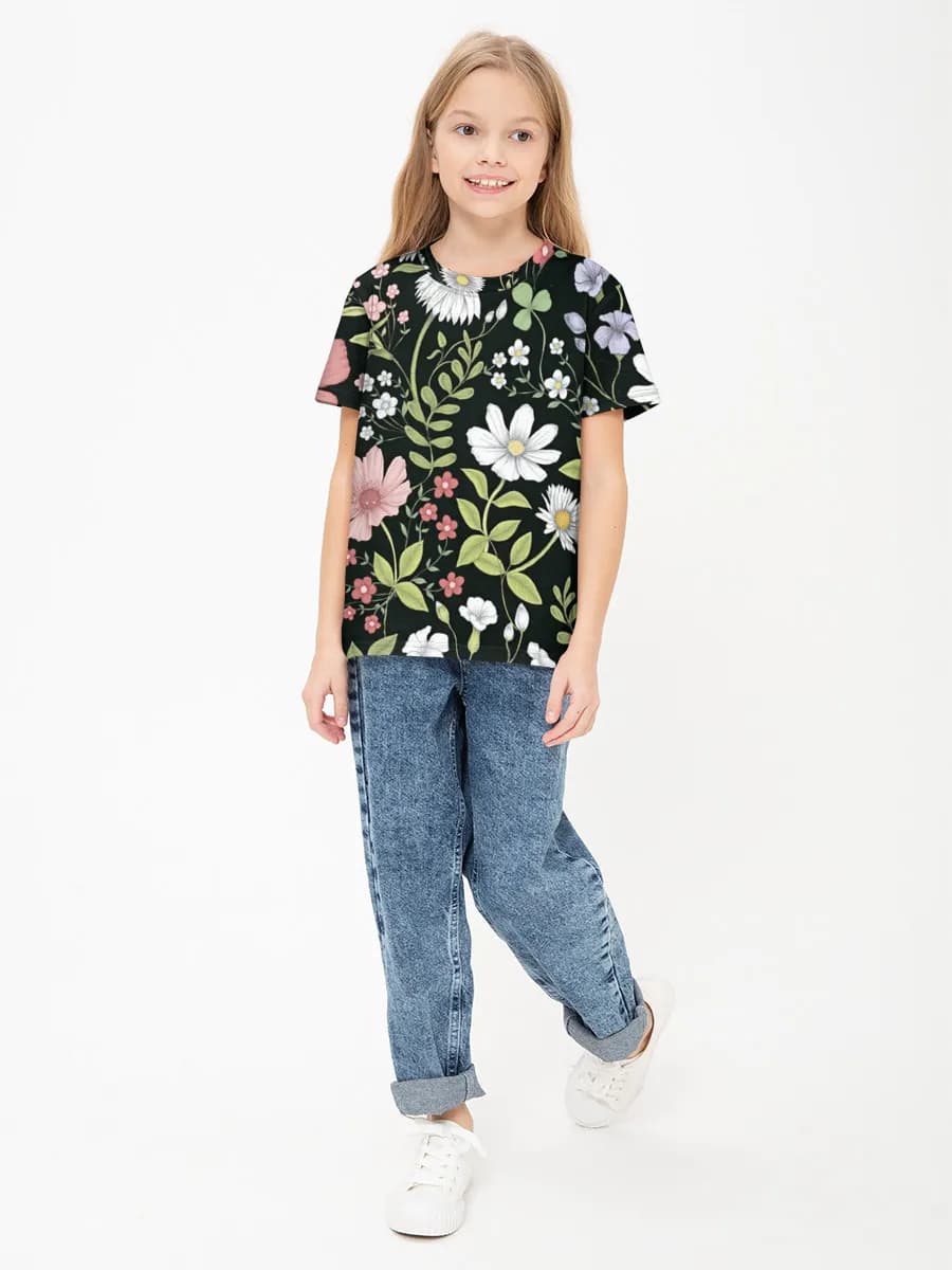 Children's cotton T-shirt (for girls. Copy)