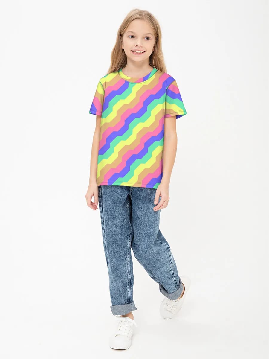 Children's cotton T-shirt (for girls. Copy)