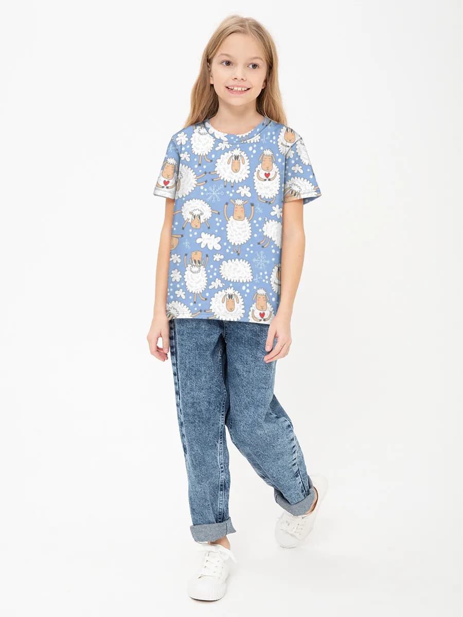 Children's cotton T-shirt (for girls. Copy)