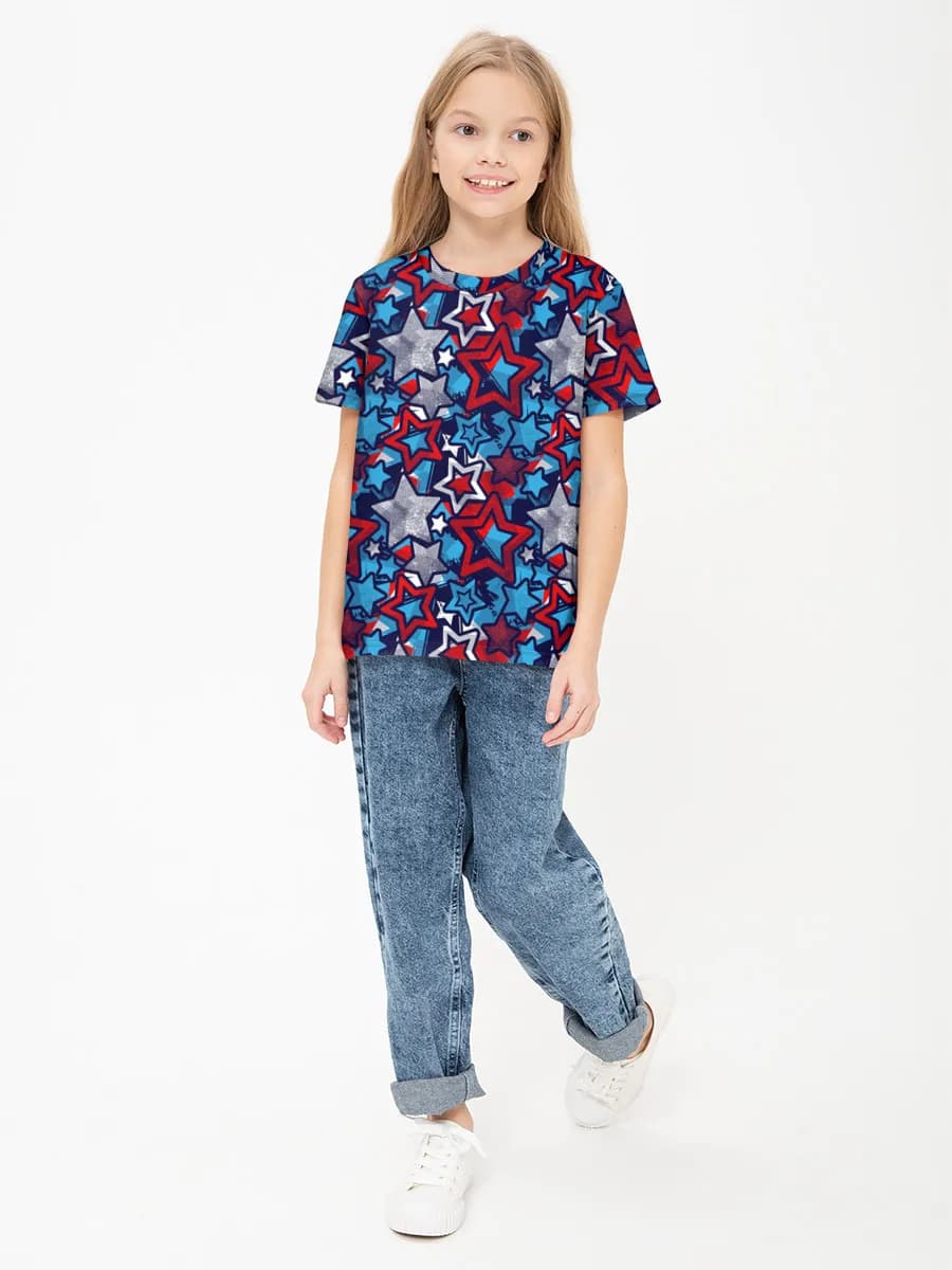 Children's cotton T-shirt (for girls. Copy)