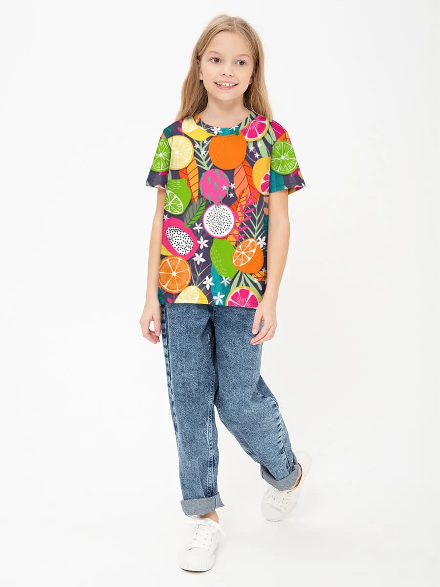 Children's cotton T-shirt (for girls. Copy)