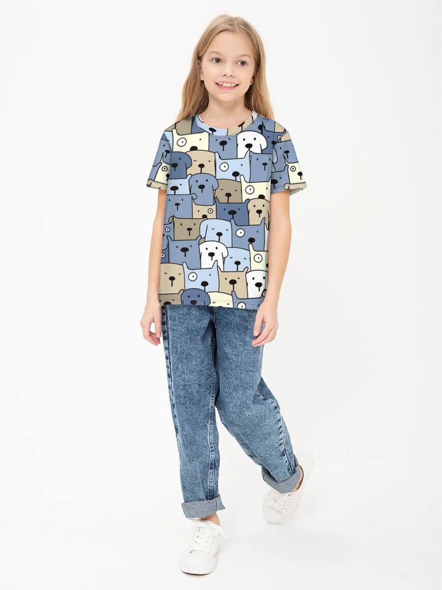 Children's cotton T-shirt (for girls. Copy)