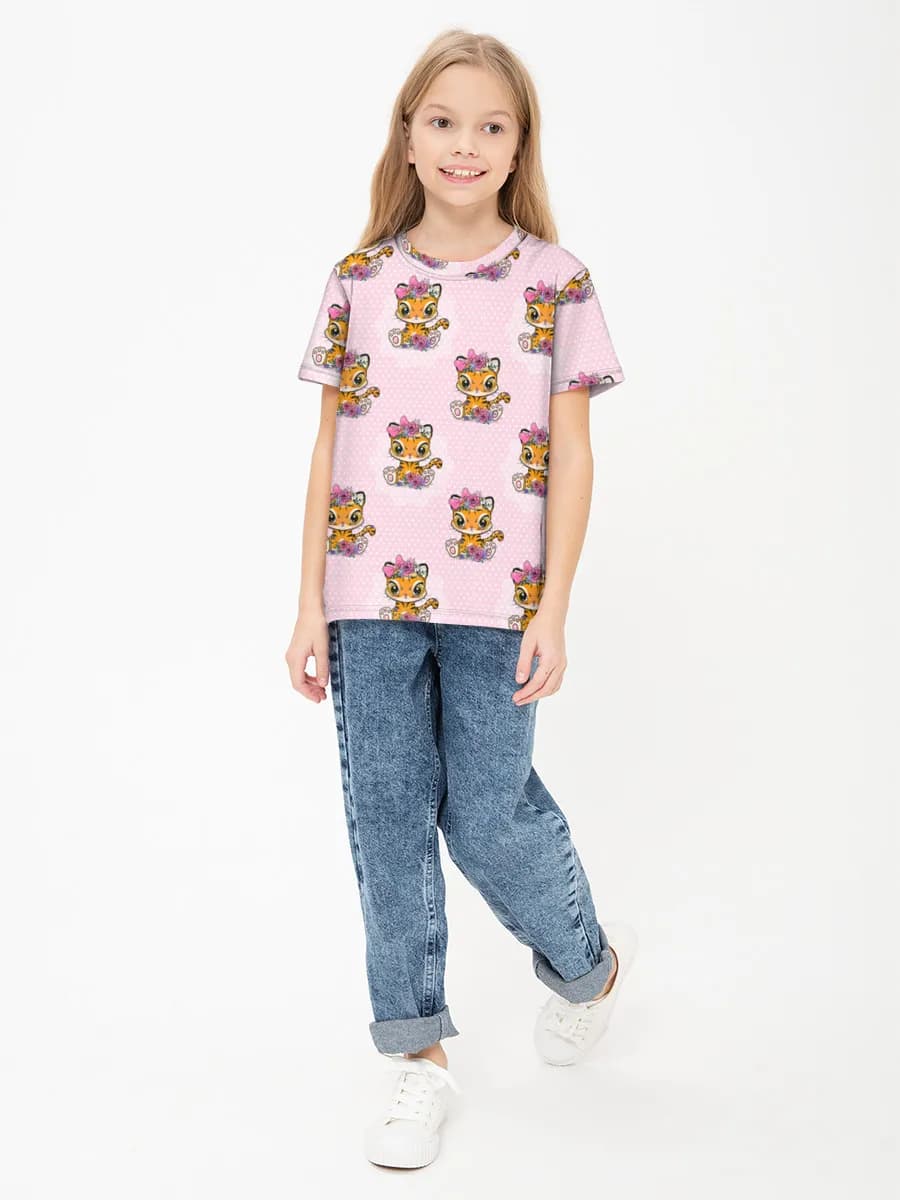 Children's cotton T-shirt (for girls. Copy)