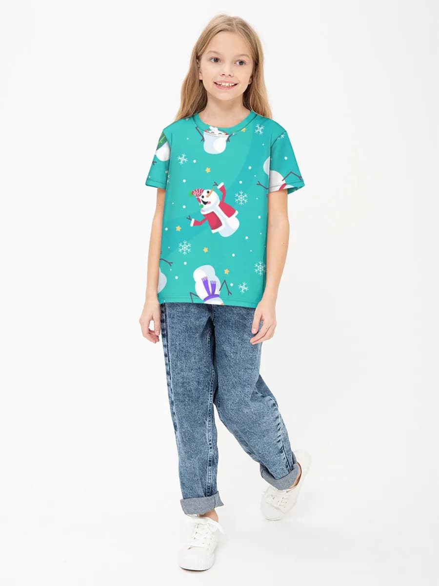 Children's cotton T-shirt (for girls. Copy)