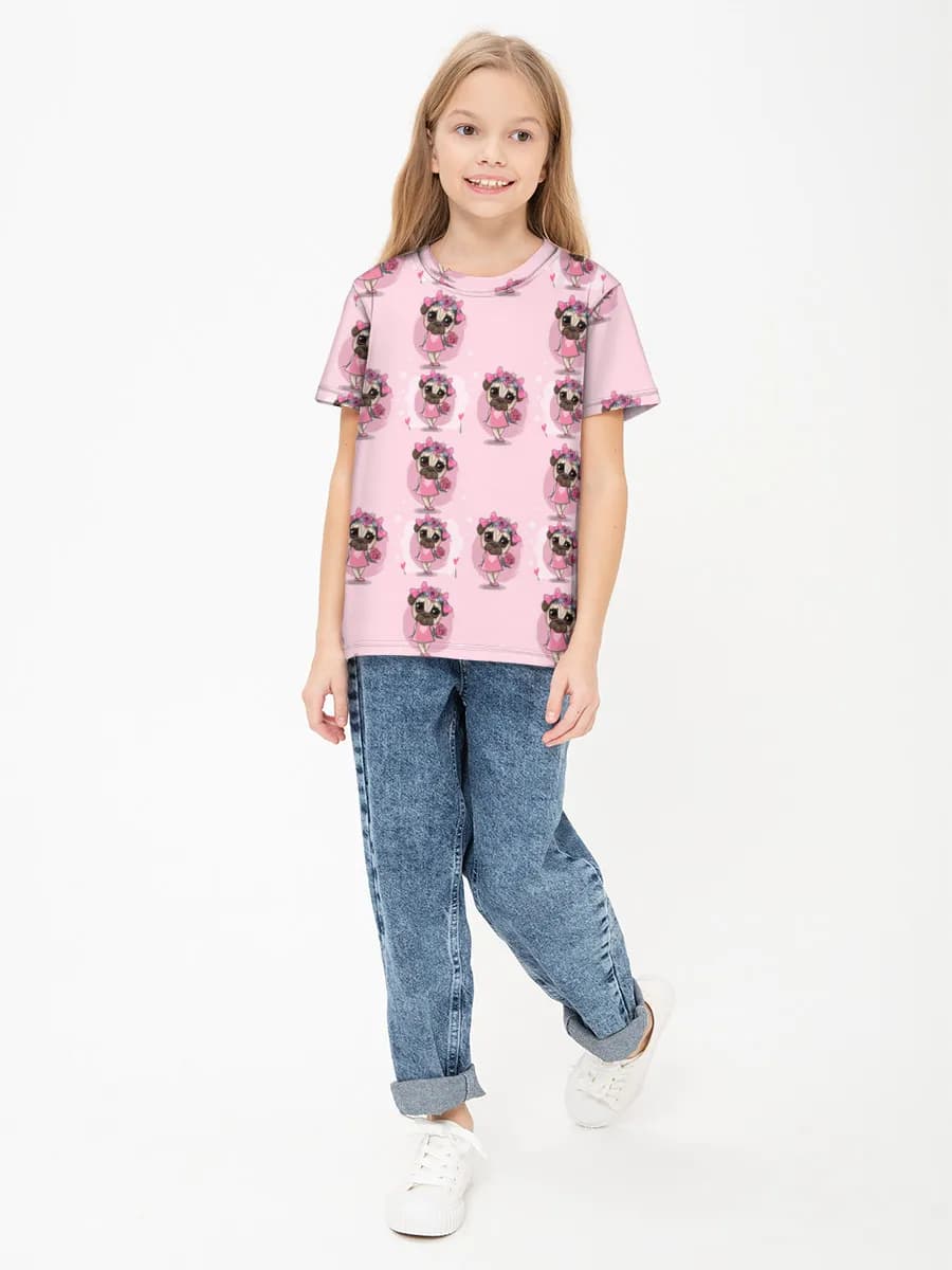 Children's cotton T-shirt (for girls. Copy)