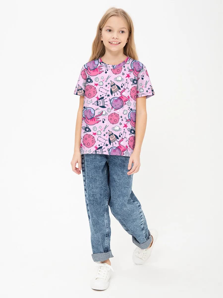 Children's cotton T-shirt (for girls. Copy)