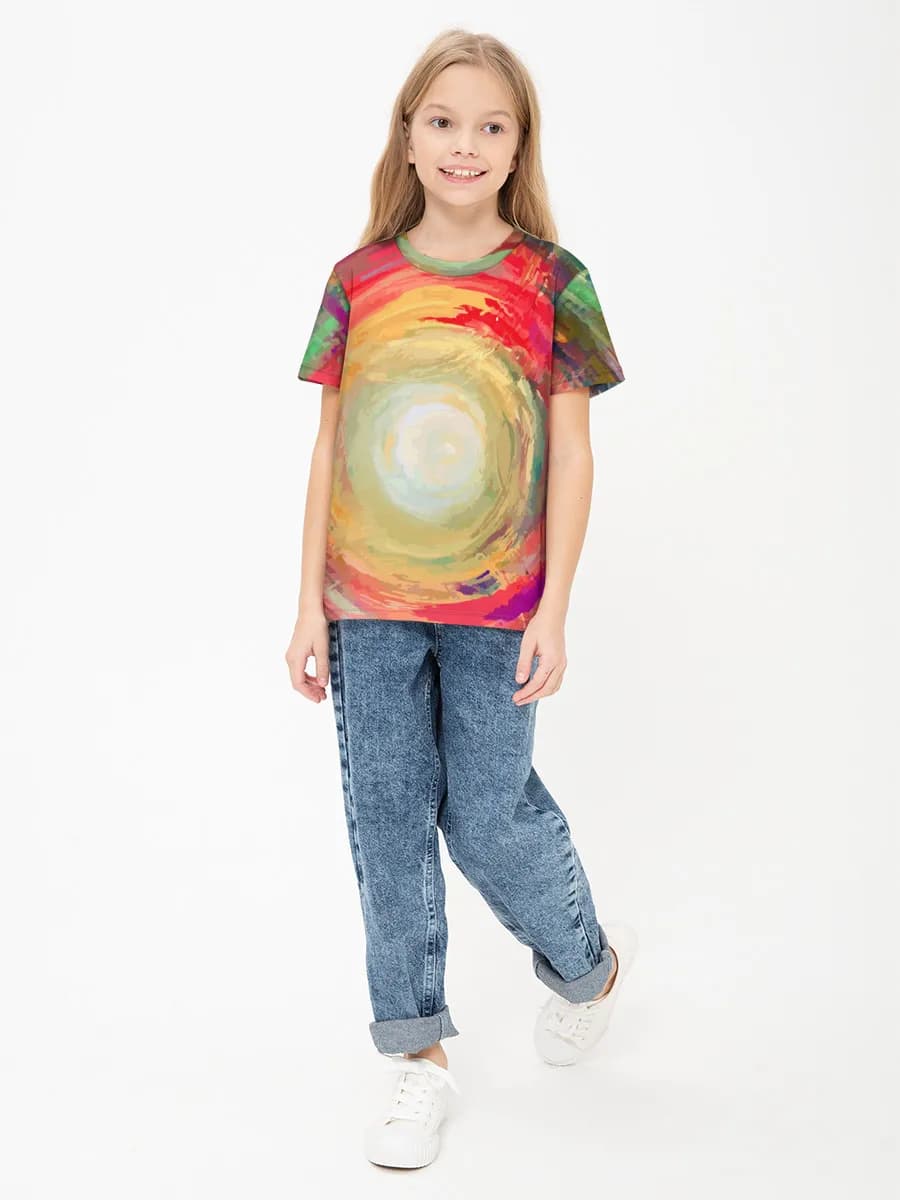 Children's cotton T-shirt (for girls. Copy)