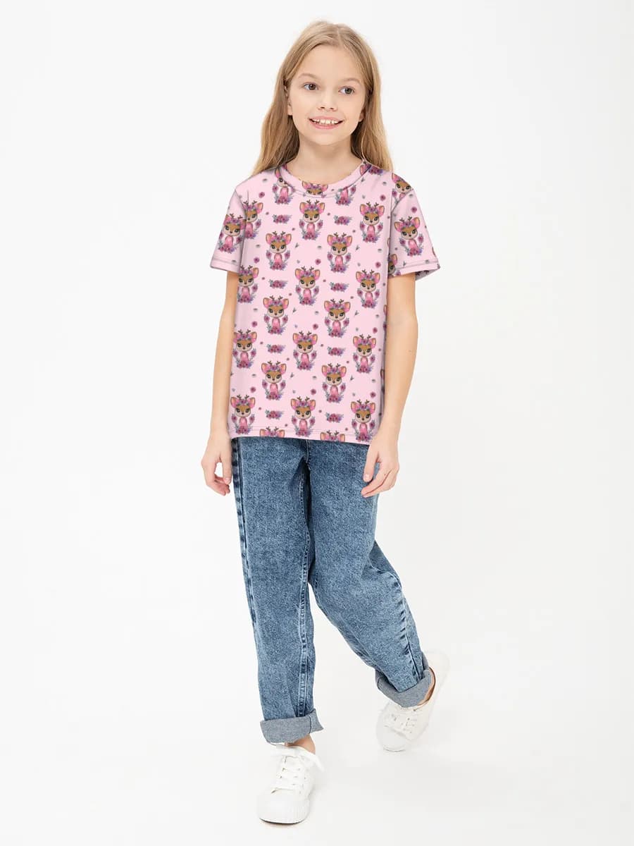 Children's cotton T-shirt (for girls. Copy)