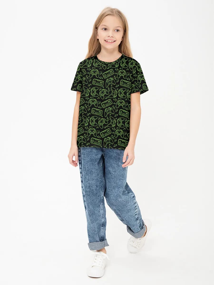 Children's cotton T-shirt (for girls. Copy)