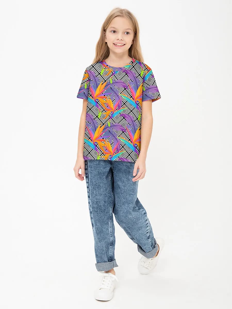 Children's cotton T-shirt (for girls. Copy)