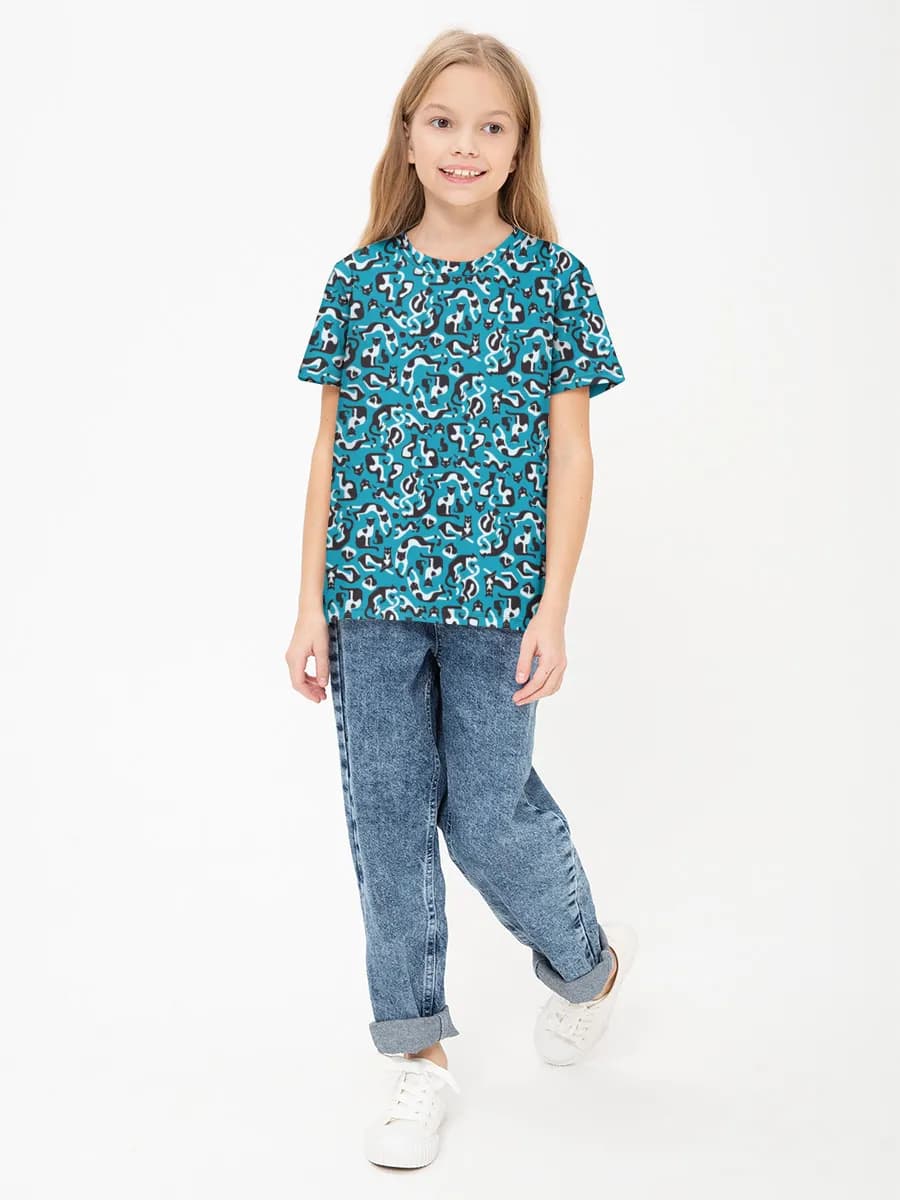 Children's cotton T-shirt (for girls. Copy)
