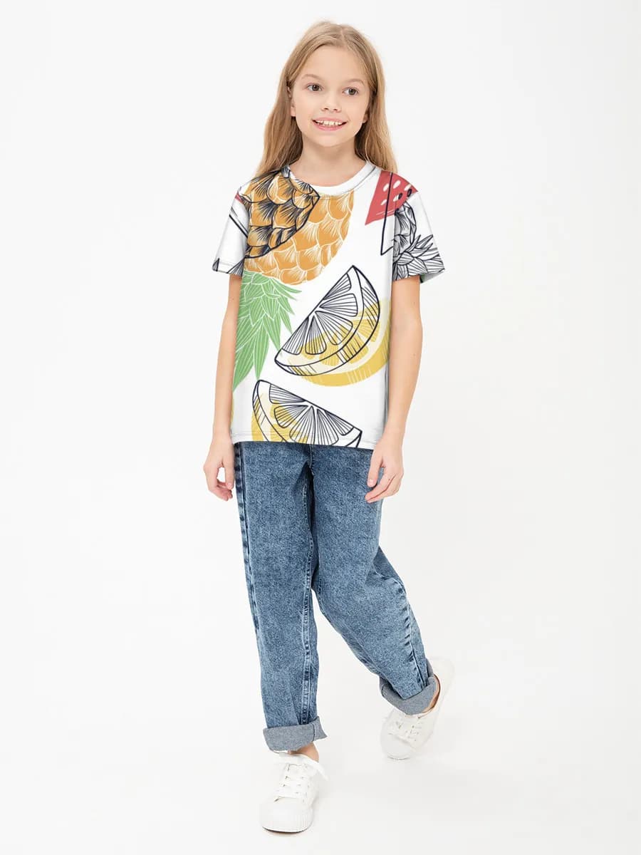 Children's cotton T-shirt (for girls. Copy)