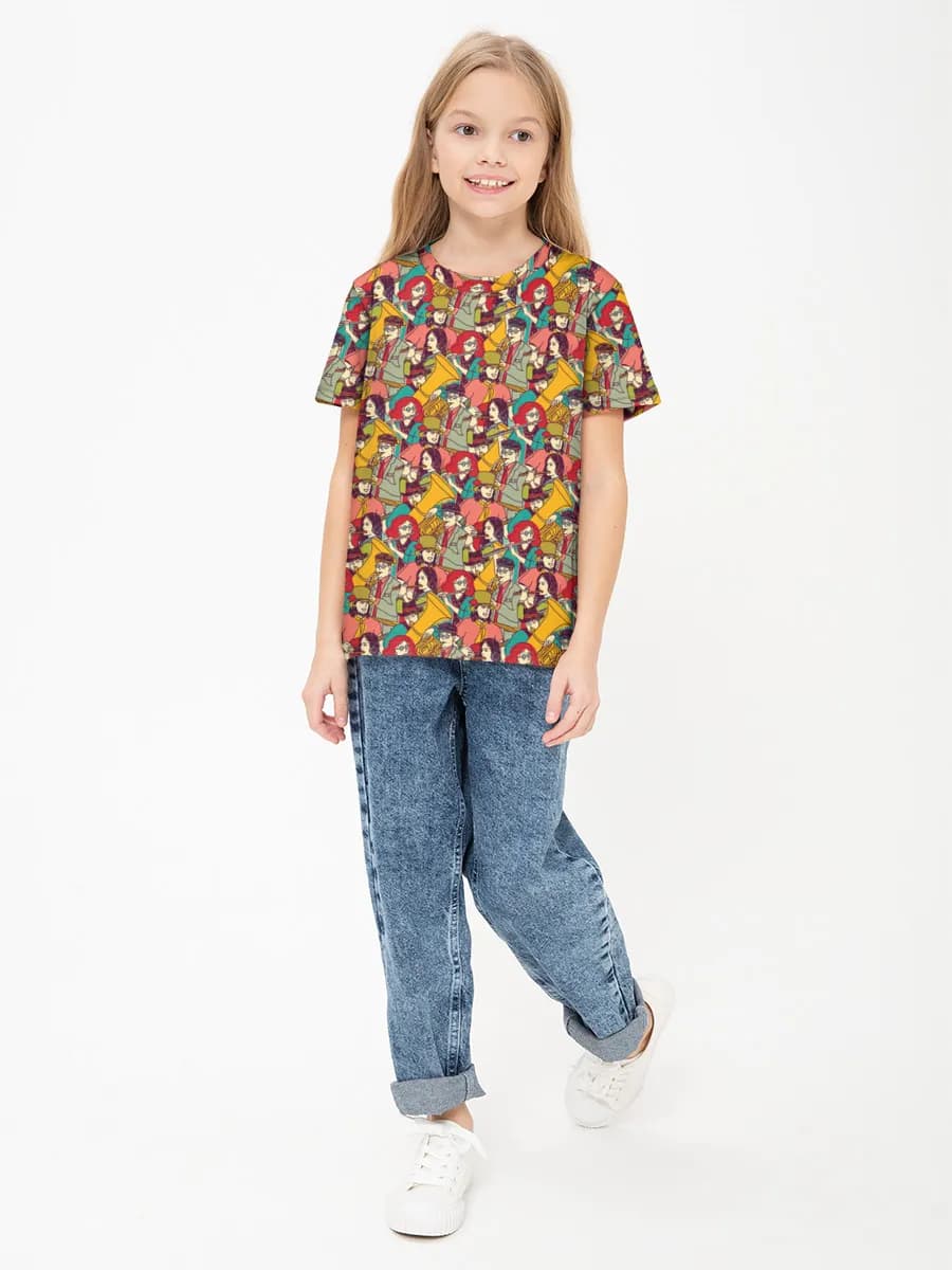 Children's cotton T-shirt (for girls. Copy)
