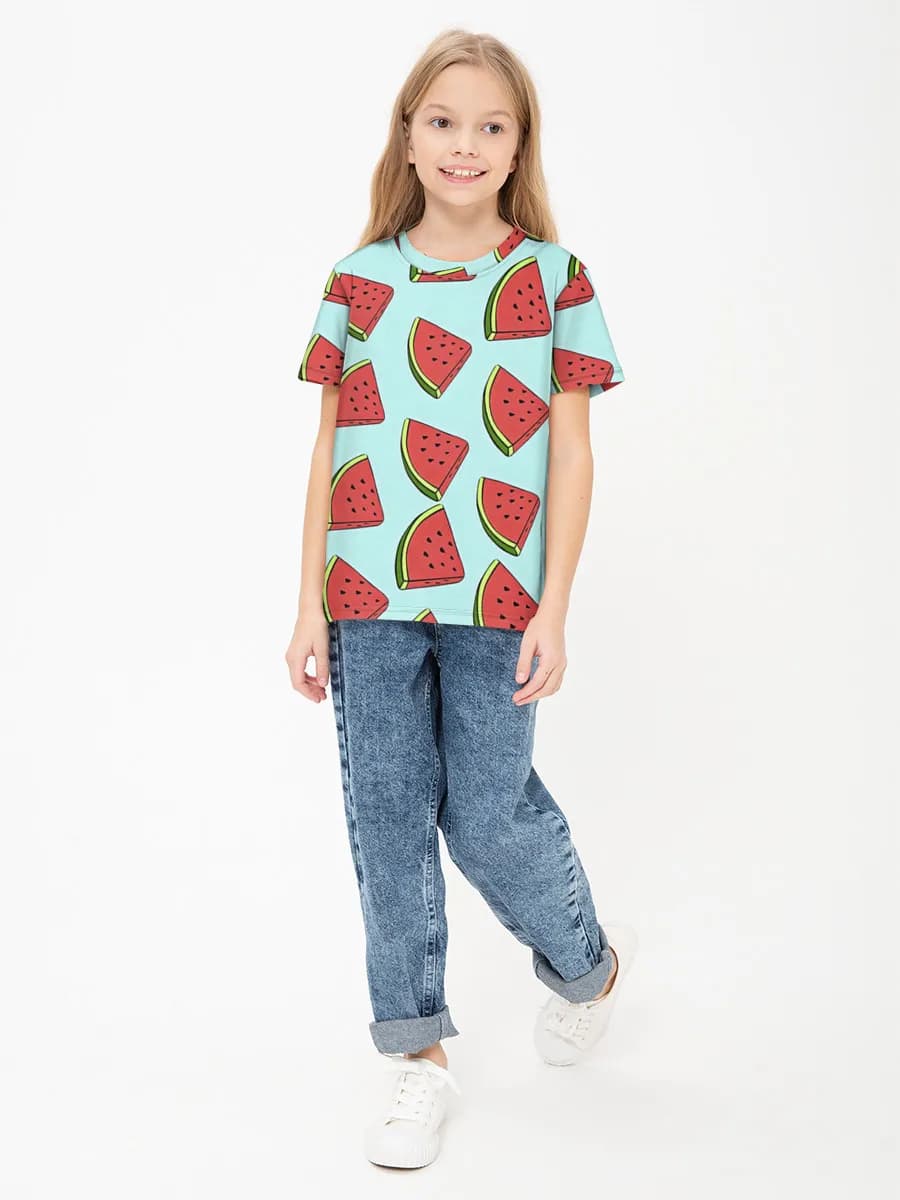 Children's cotton T-shirt (for girls. Copy)