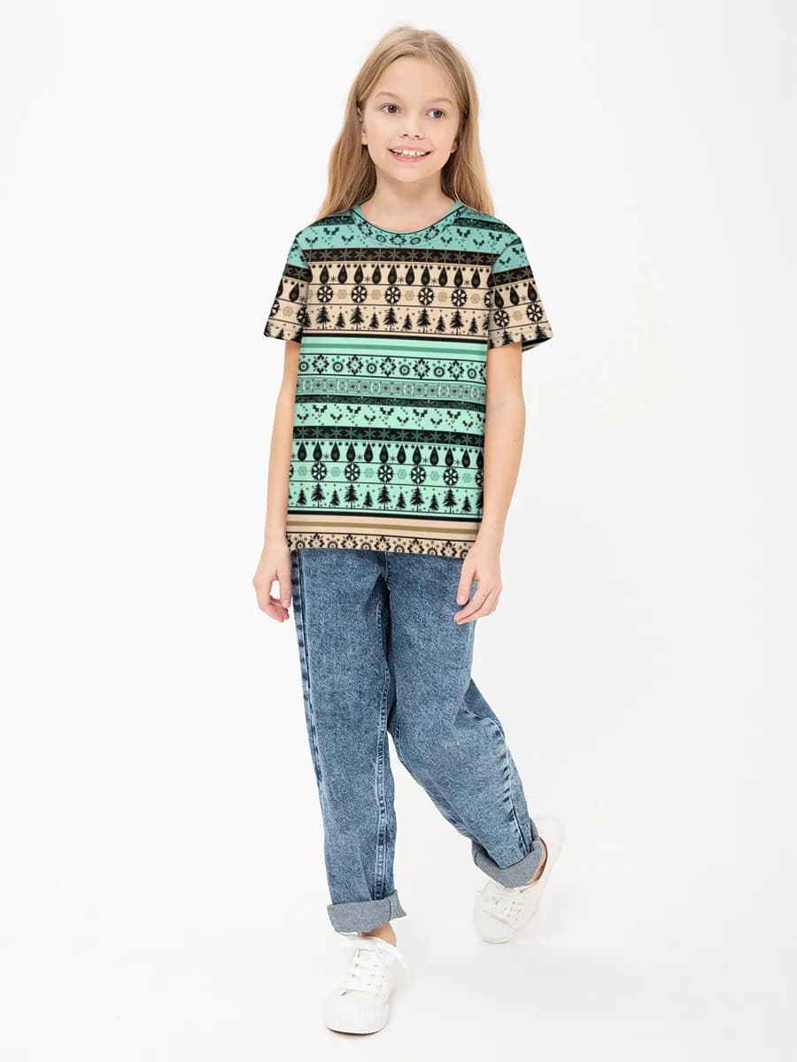 Children's cotton T-shirt (for girls. Copy)