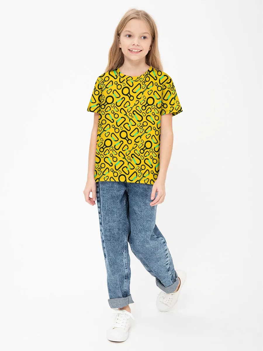 Children's cotton T-shirt (for girls. Copy)