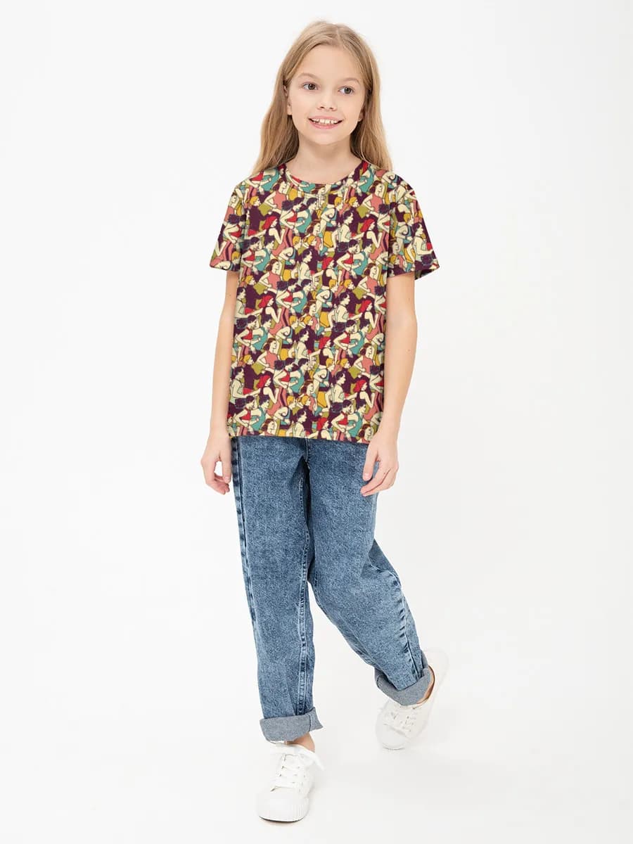 Children's cotton T-shirt (for girls. Copy)
