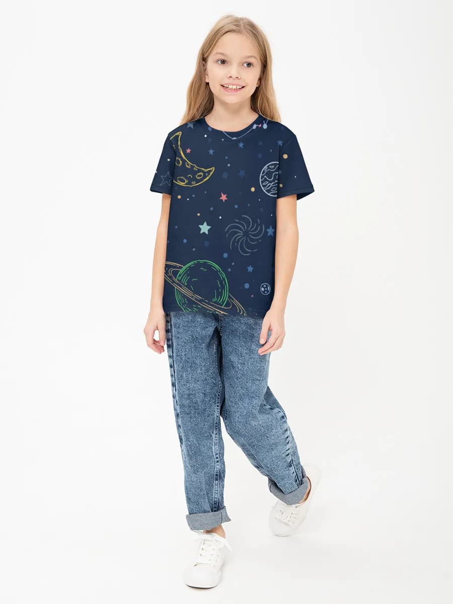 Children's cotton T-shirt (for girls. Copy)