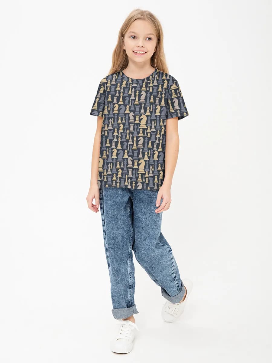 Children's cotton T-shirt (for girls. Copy)