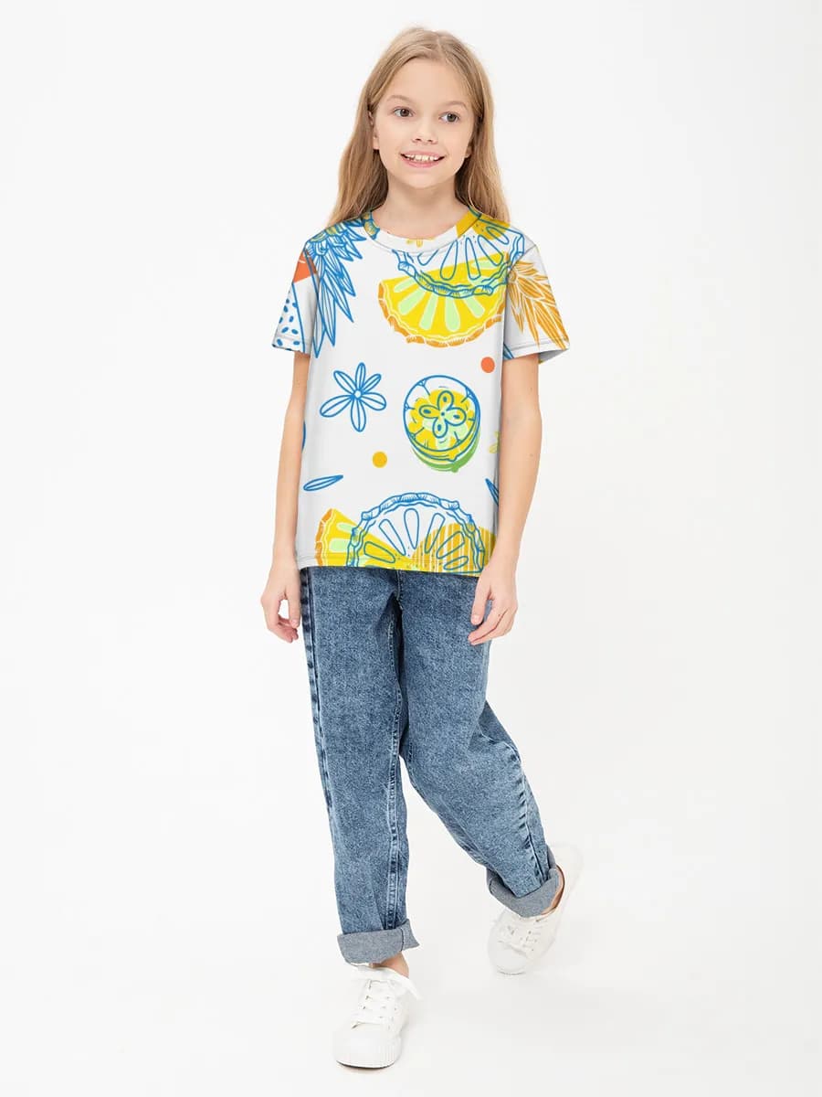 Children's cotton T-shirt (for girls. Copy)