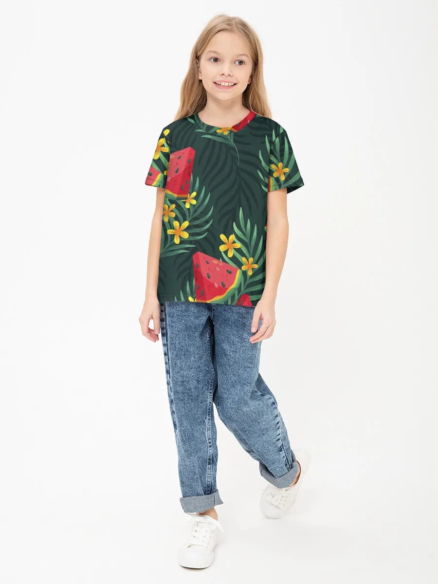 Children's cotton T-shirt (for girls. Copy)