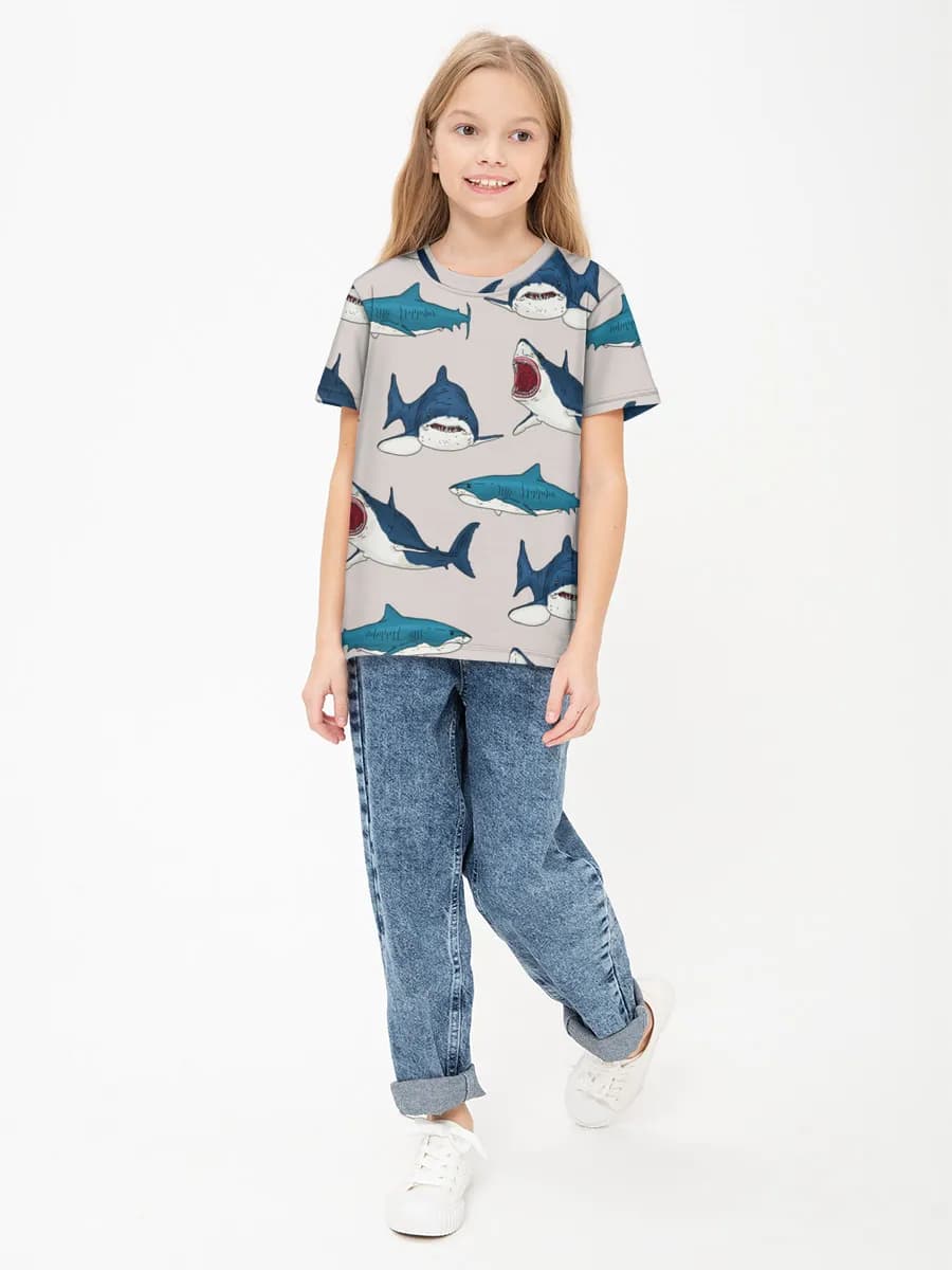 Children's cotton T-shirt (for girls. Copy)