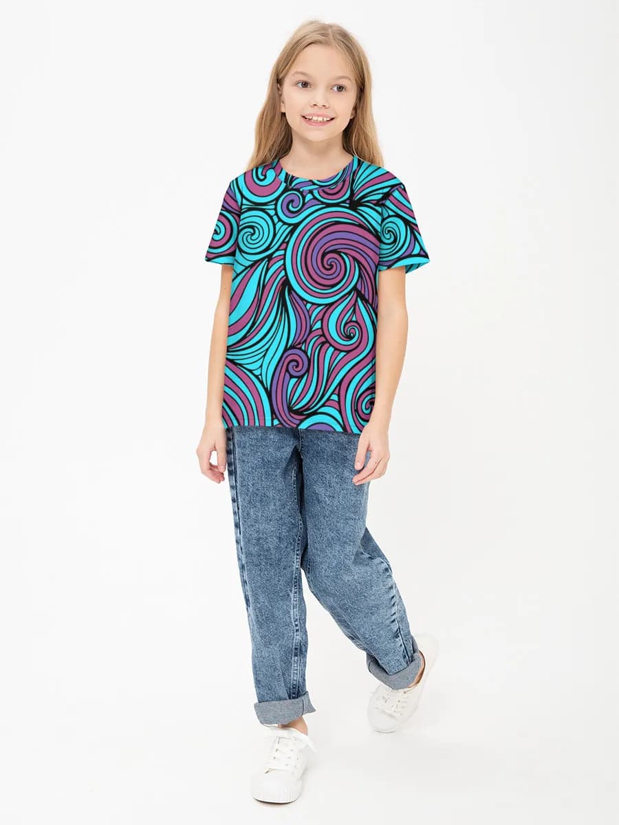 Children's cotton T-shirt (for girls. Copy)