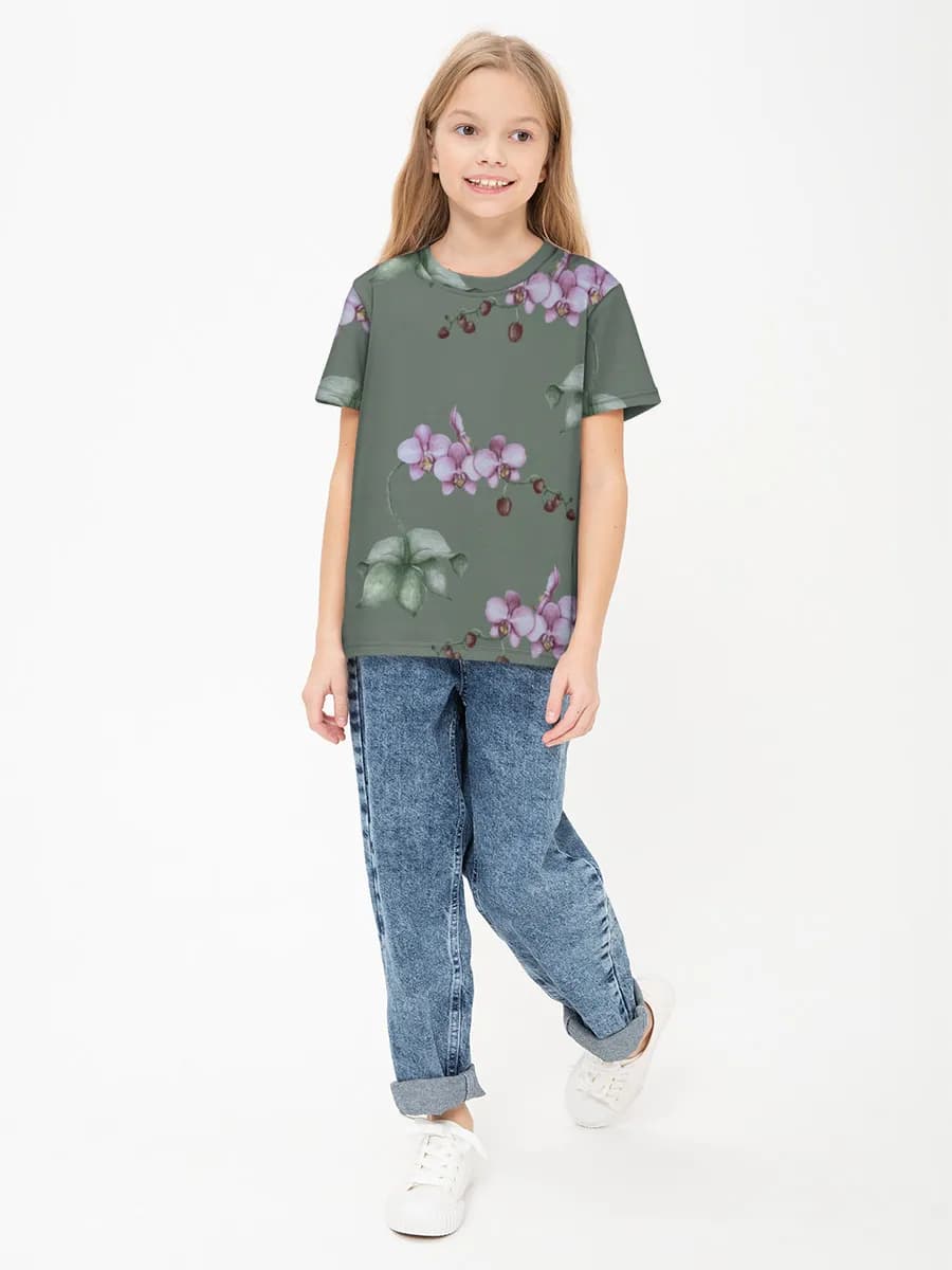 Children's cotton T-shirt (for girls. Copy)