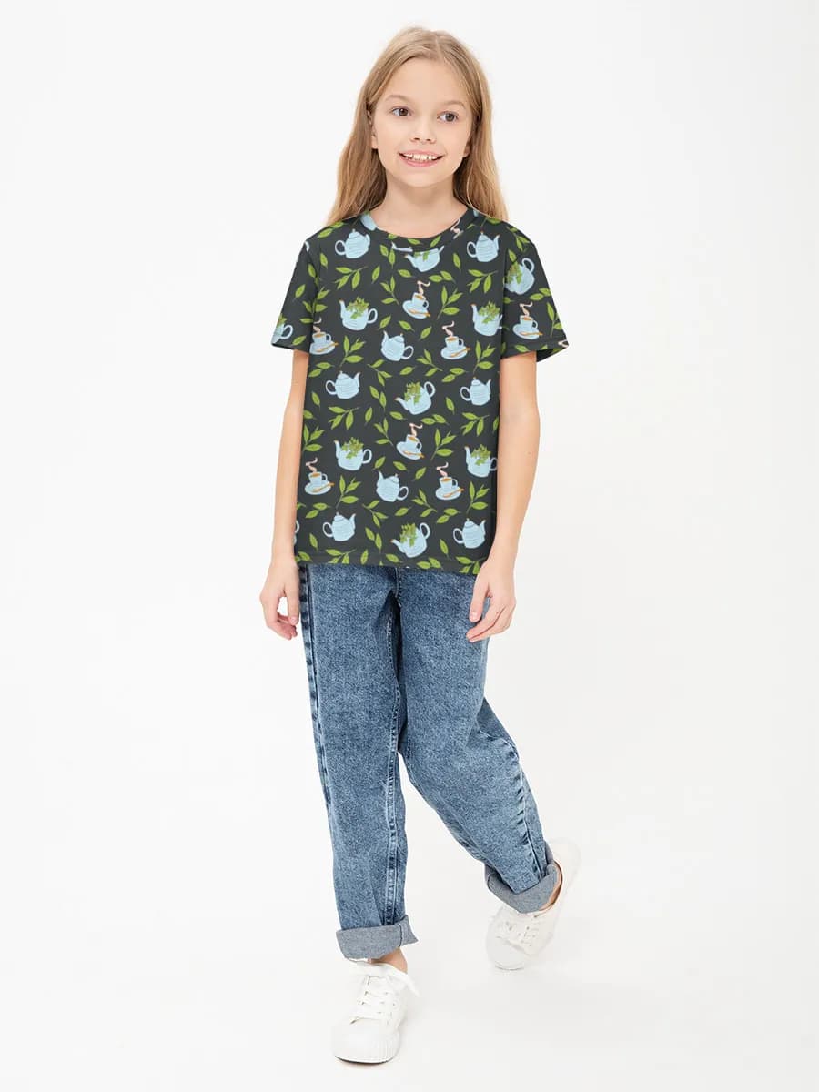Children's cotton T-shirt (for girls. Copy)