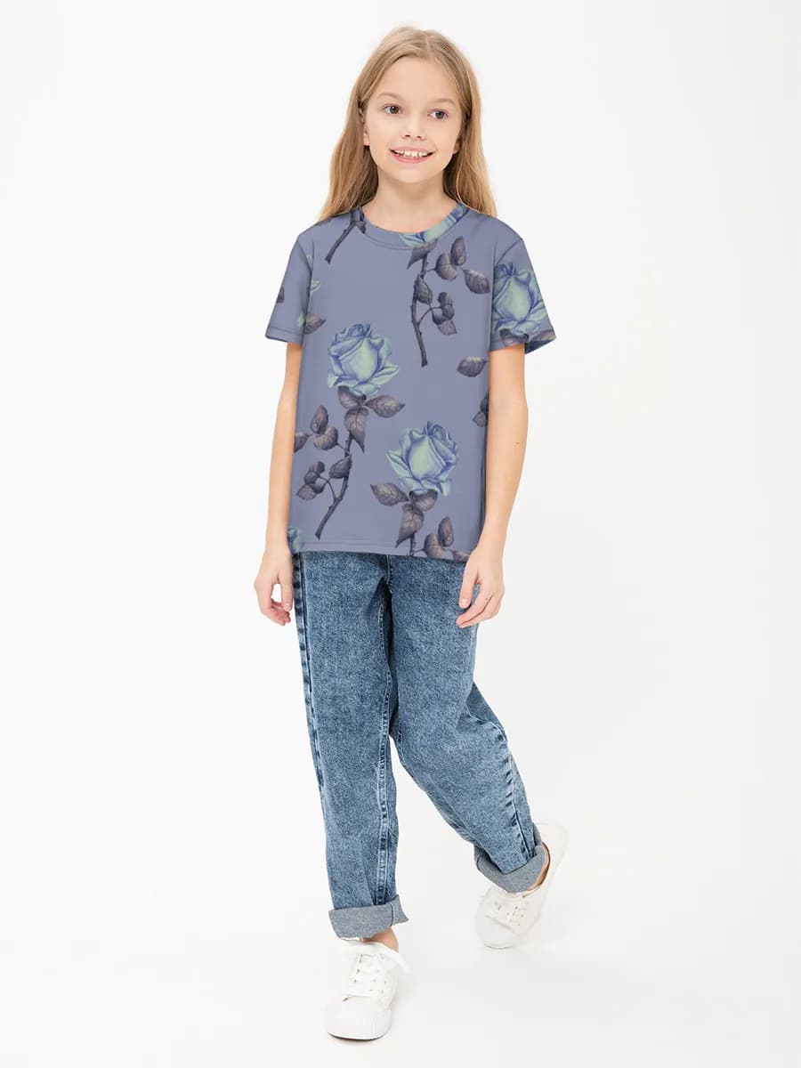 Children's cotton T-shirt (for girls. Copy)