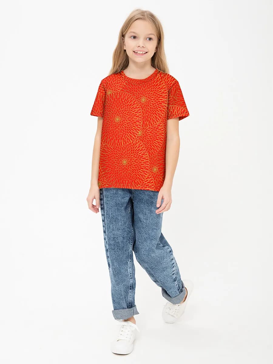 Children's cotton T-shirt (for girls. Copy)