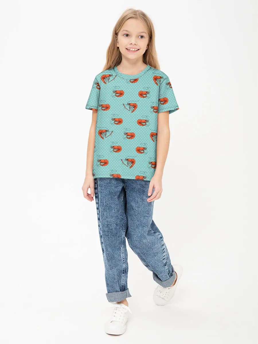 Children's cotton T-shirt (for girls. Copy)