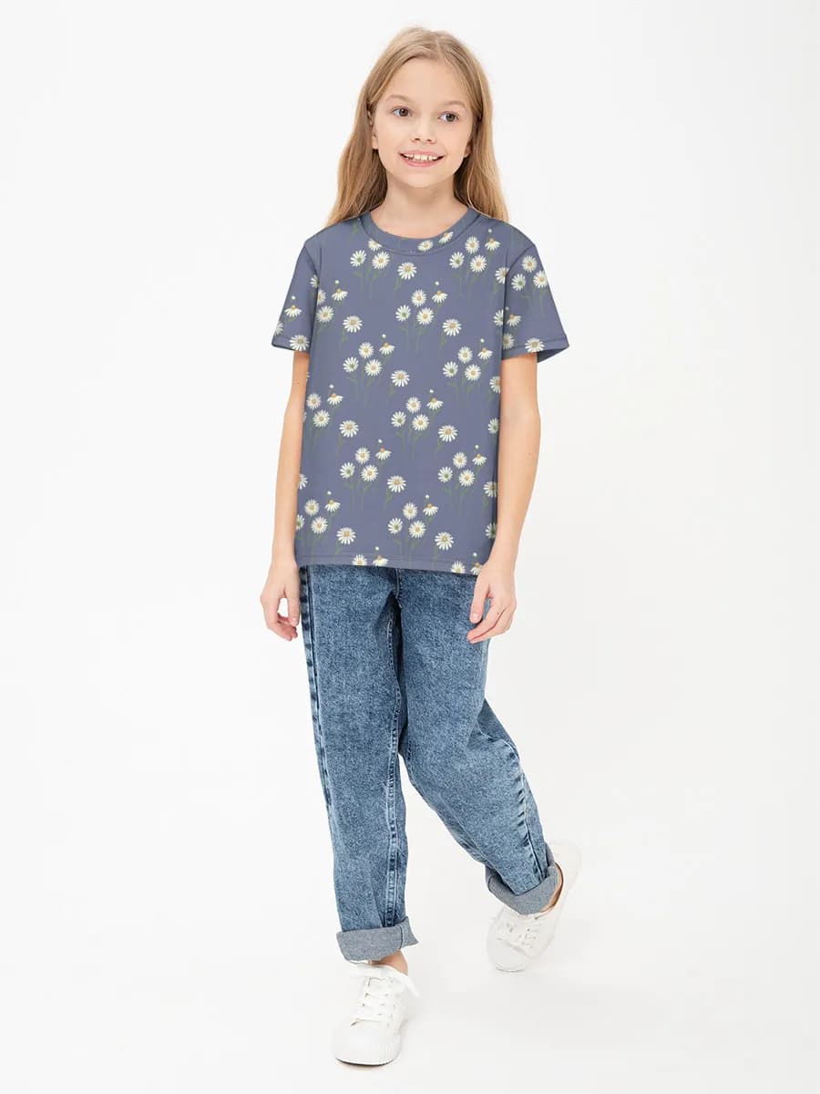 Children's cotton T-shirt (for girls. Copy)