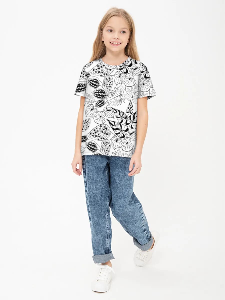 Children's cotton T-shirt (for girls. Copy)