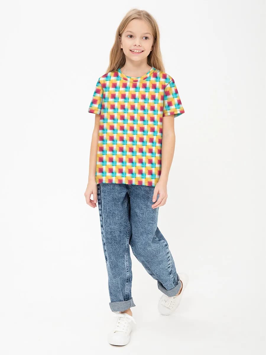 Children's cotton T-shirt (for girls. Copy)